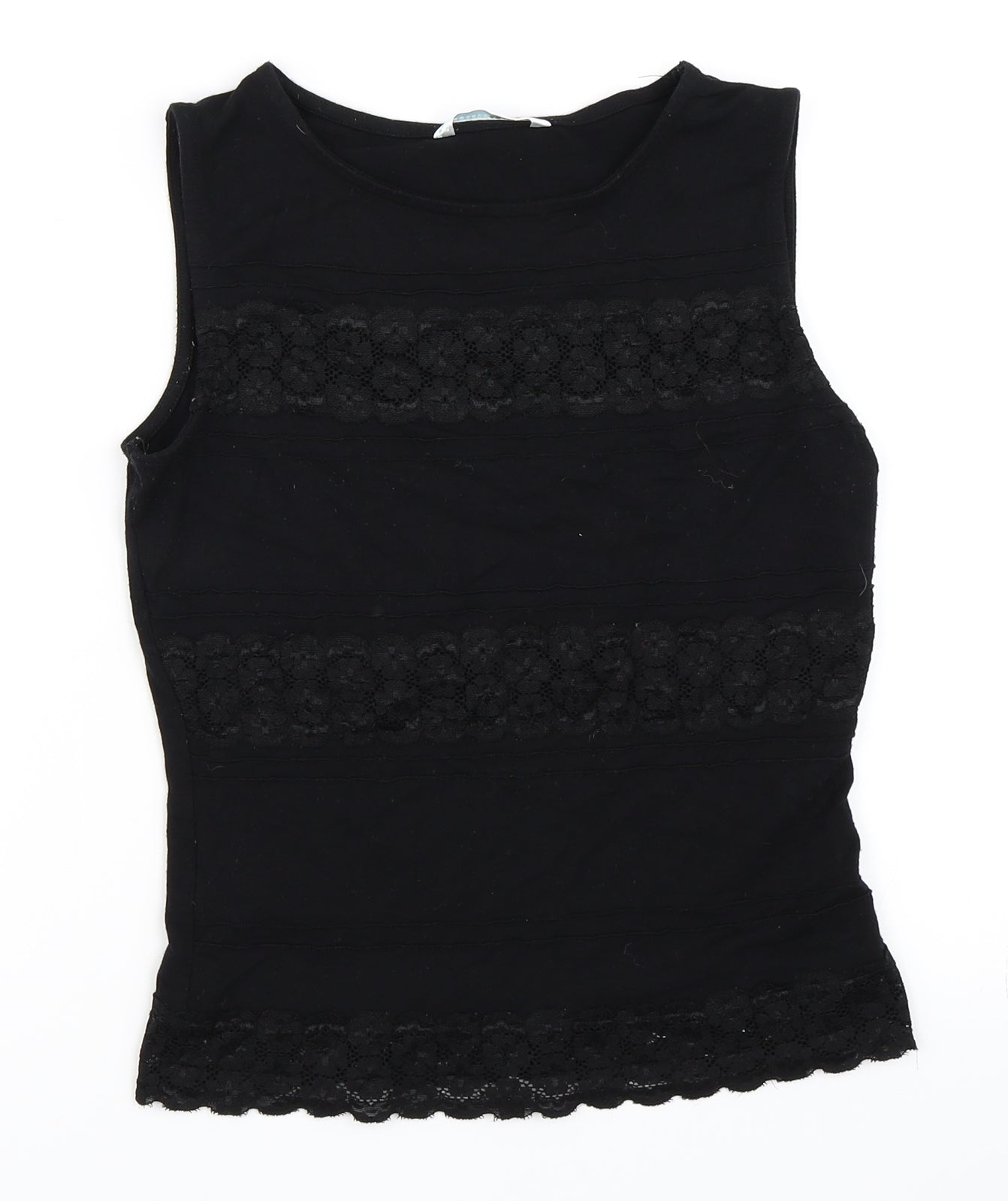 AMARANTO Womens Black   Basic Tank Size 12