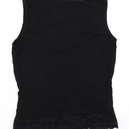 AMARANTO Womens Black   Basic Tank Size 12