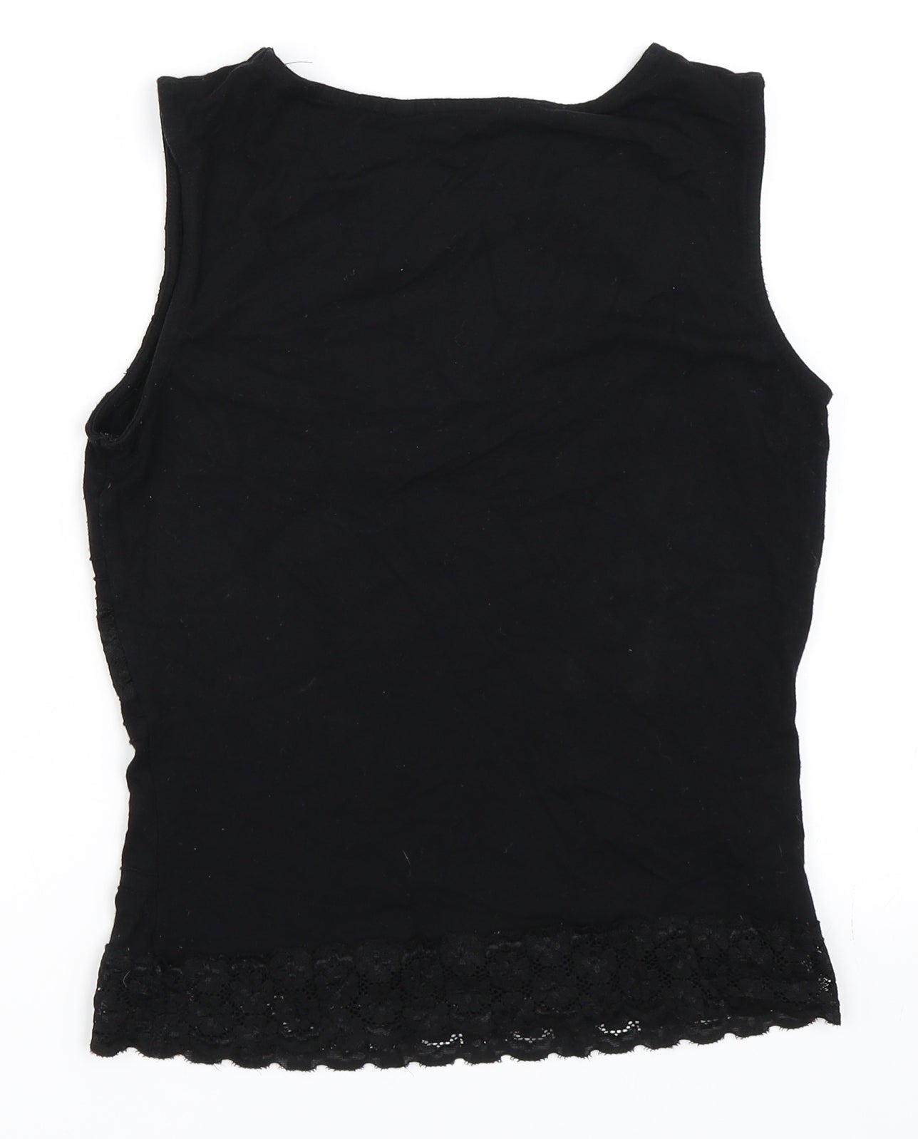 AMARANTO Womens Black   Basic Tank Size 12