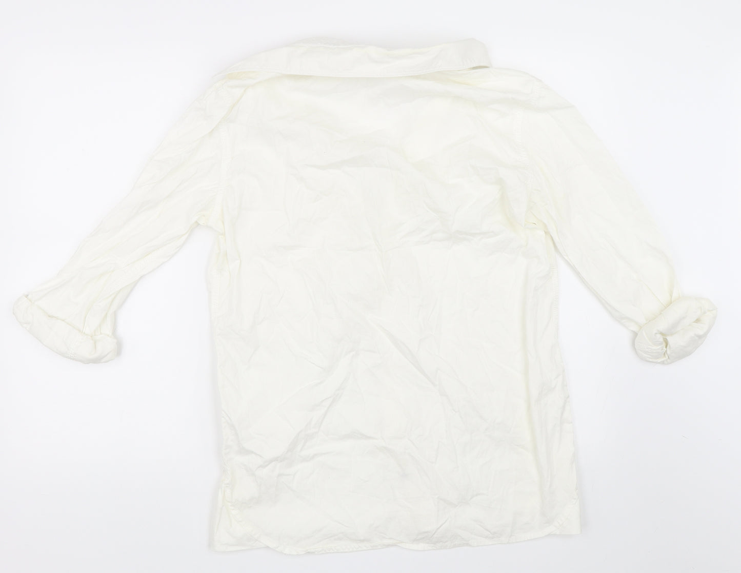 French Connection Mens White    Button-Up Size M