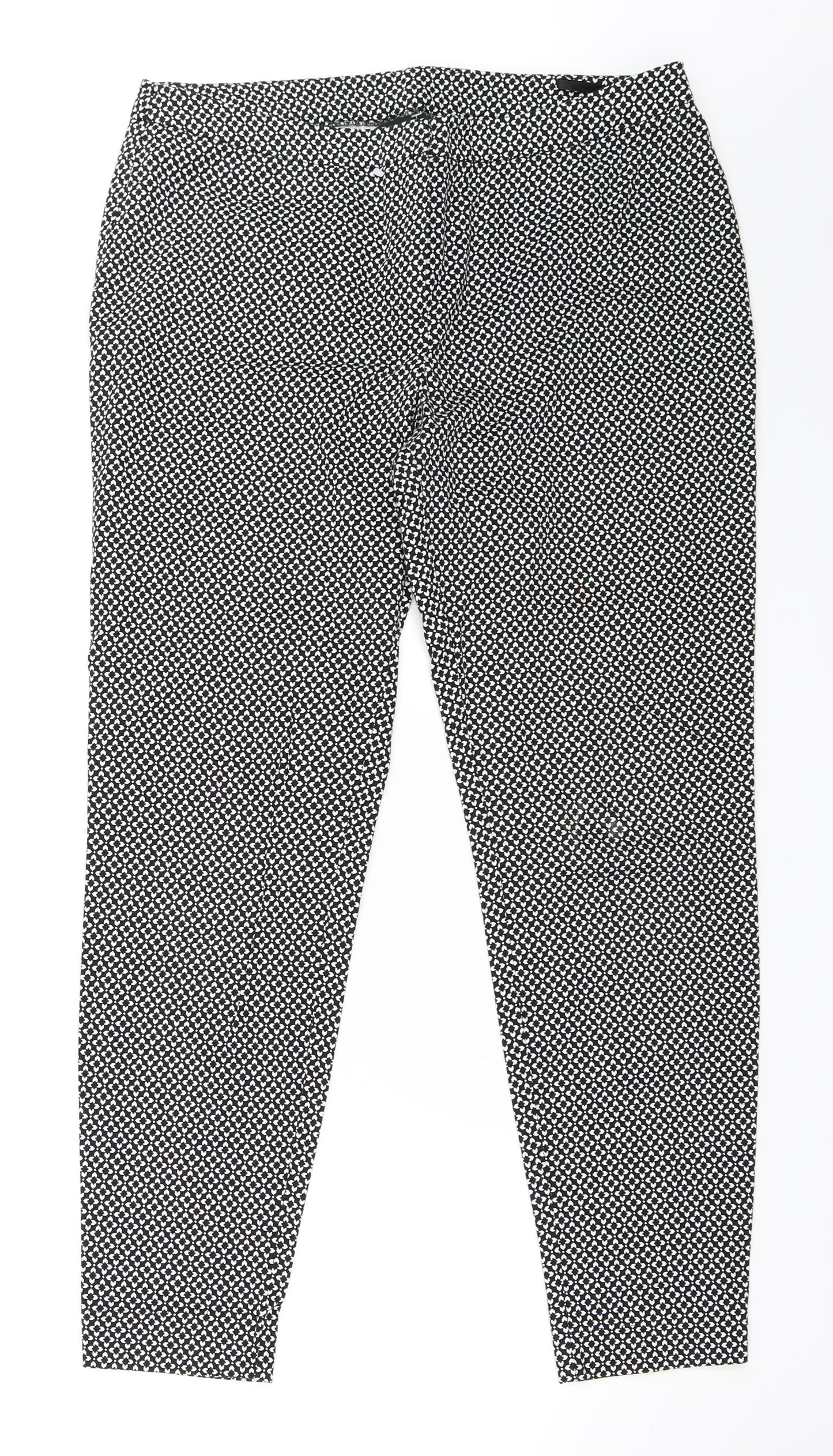New Look Womens White   Trousers  Size 14 L27 in