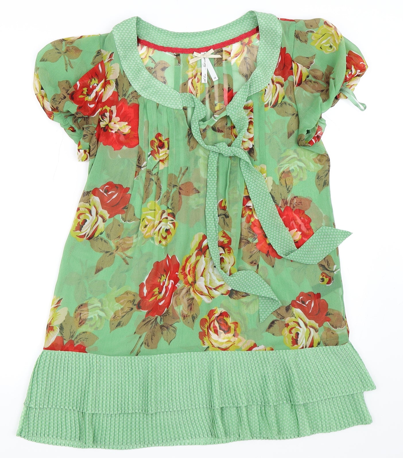 NEXT Womens Green   Tunic Blouse Size 12