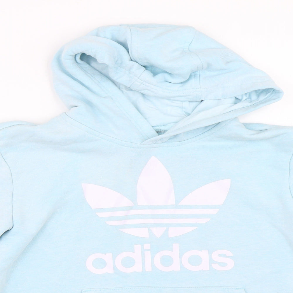 adidas Womens Blue   Pullover Hoodie Size S