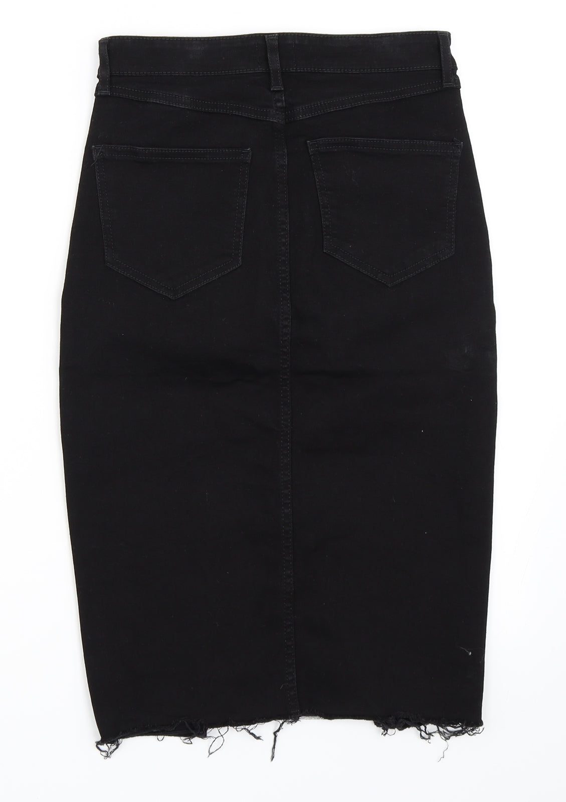 River Island Womens Black  Denim Straight & Pencil Skirt Size 8