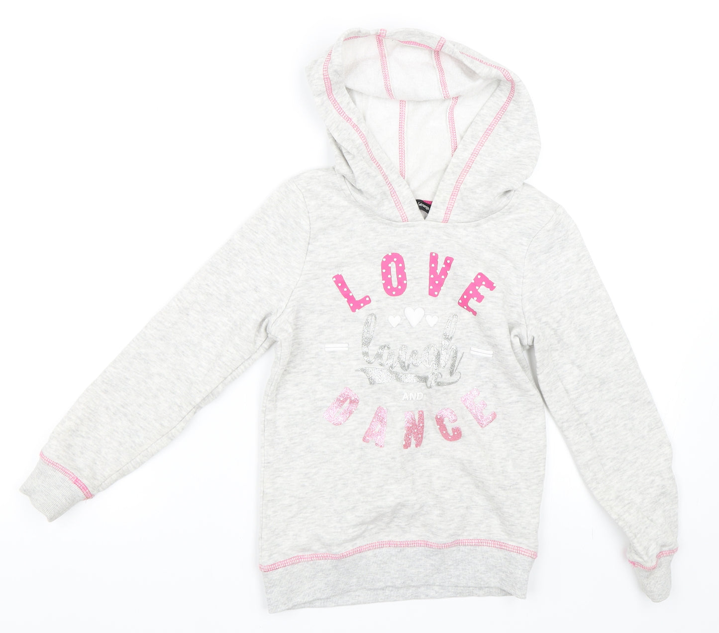George Girls Grey   Pullover Hoodie Size 7-8 Years