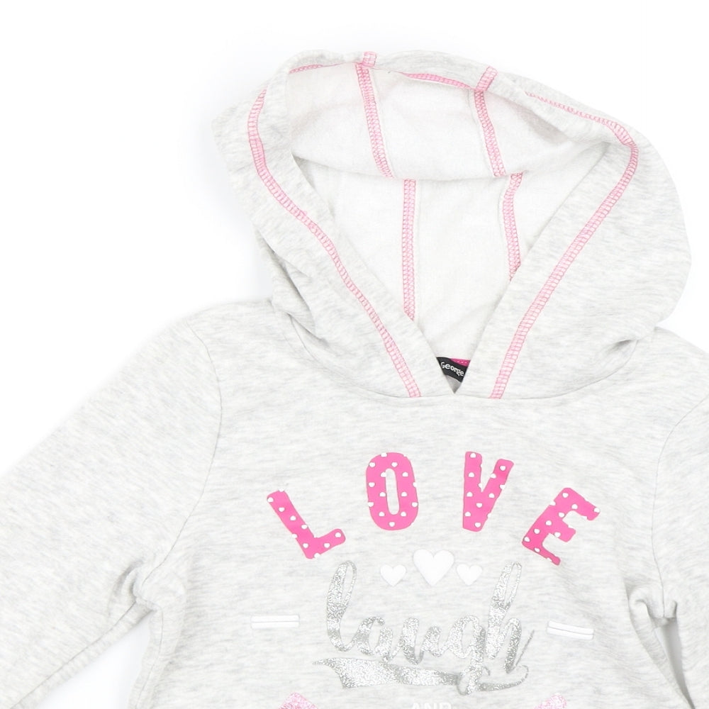 George Girls Grey   Pullover Hoodie Size 7-8 Years