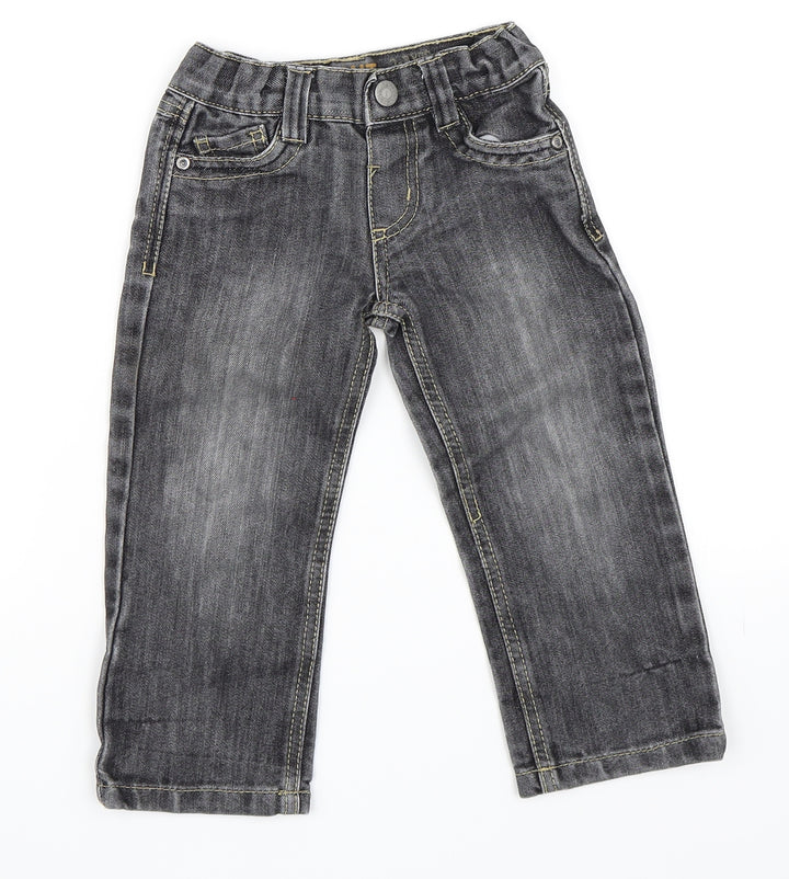 Primark Boys Black Denim Straight Jeans Size 2-3 Years