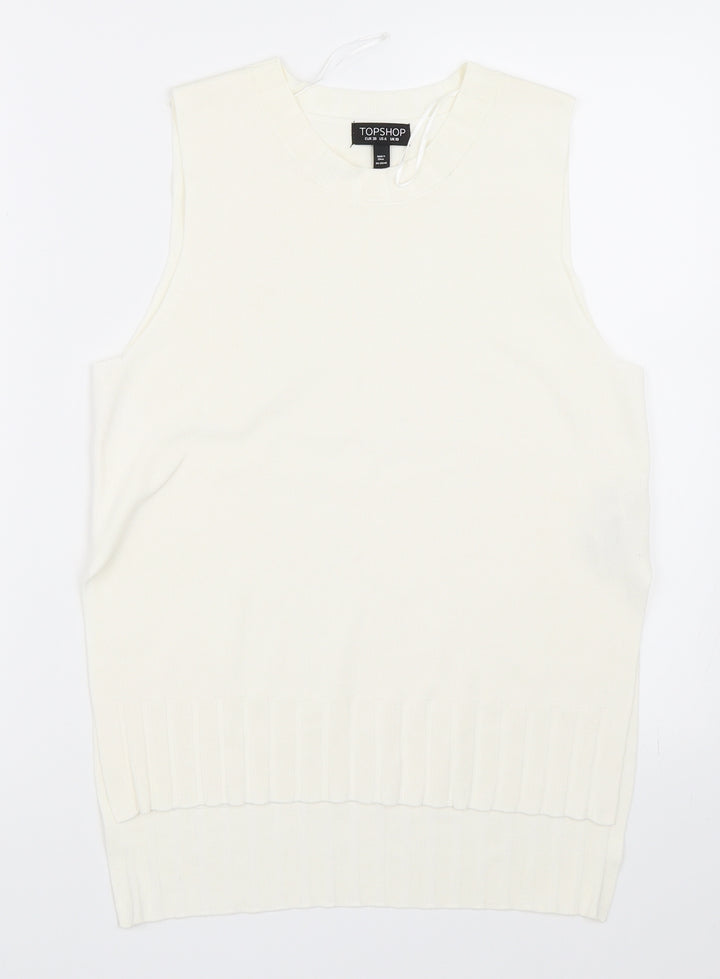Topshop Womens Ivory Basic Tank Size 10