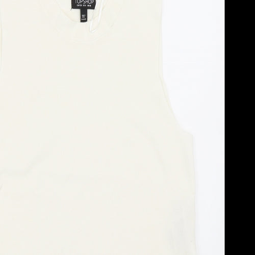 Topshop Womens Ivory   Basic Tank Size 10