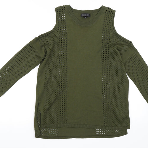 Topshop Womens Green   Pullover Jumper Size 10