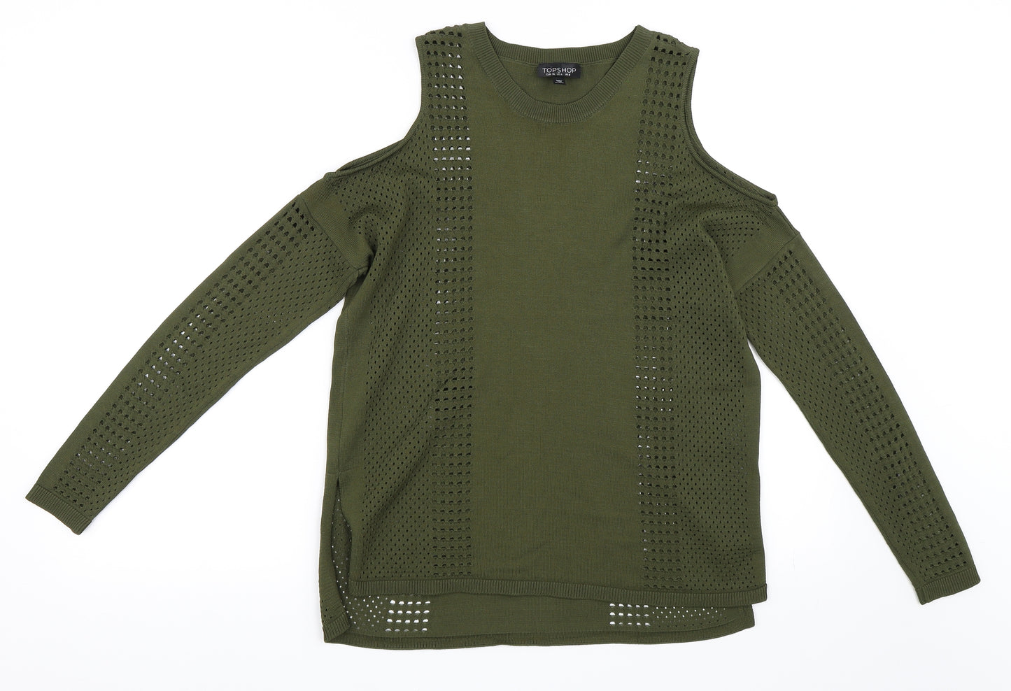 Topshop Womens Green   Pullover Jumper Size 10