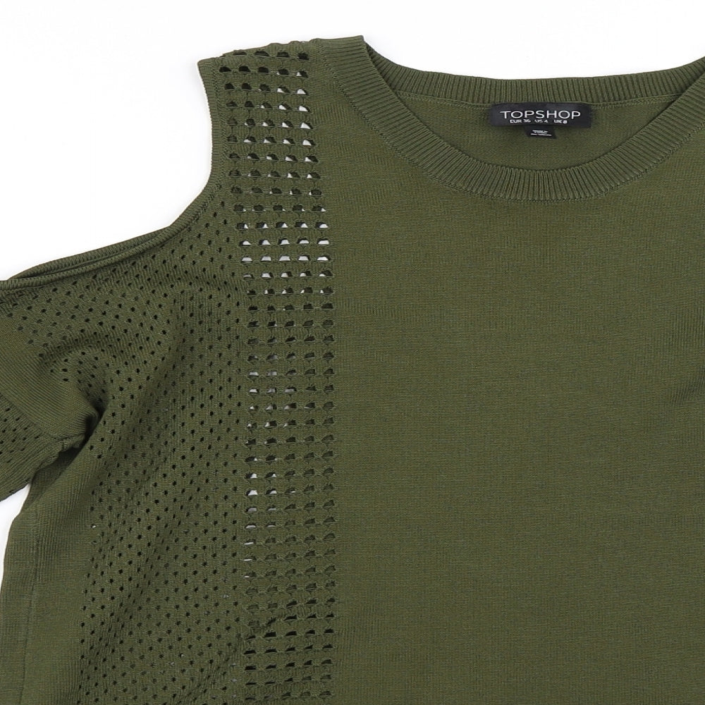 Topshop Womens Green   Pullover Jumper Size 10