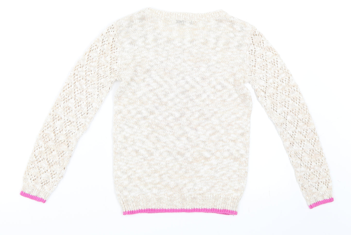George Girls Beige   Pullover Jumper Size 5-6 Years