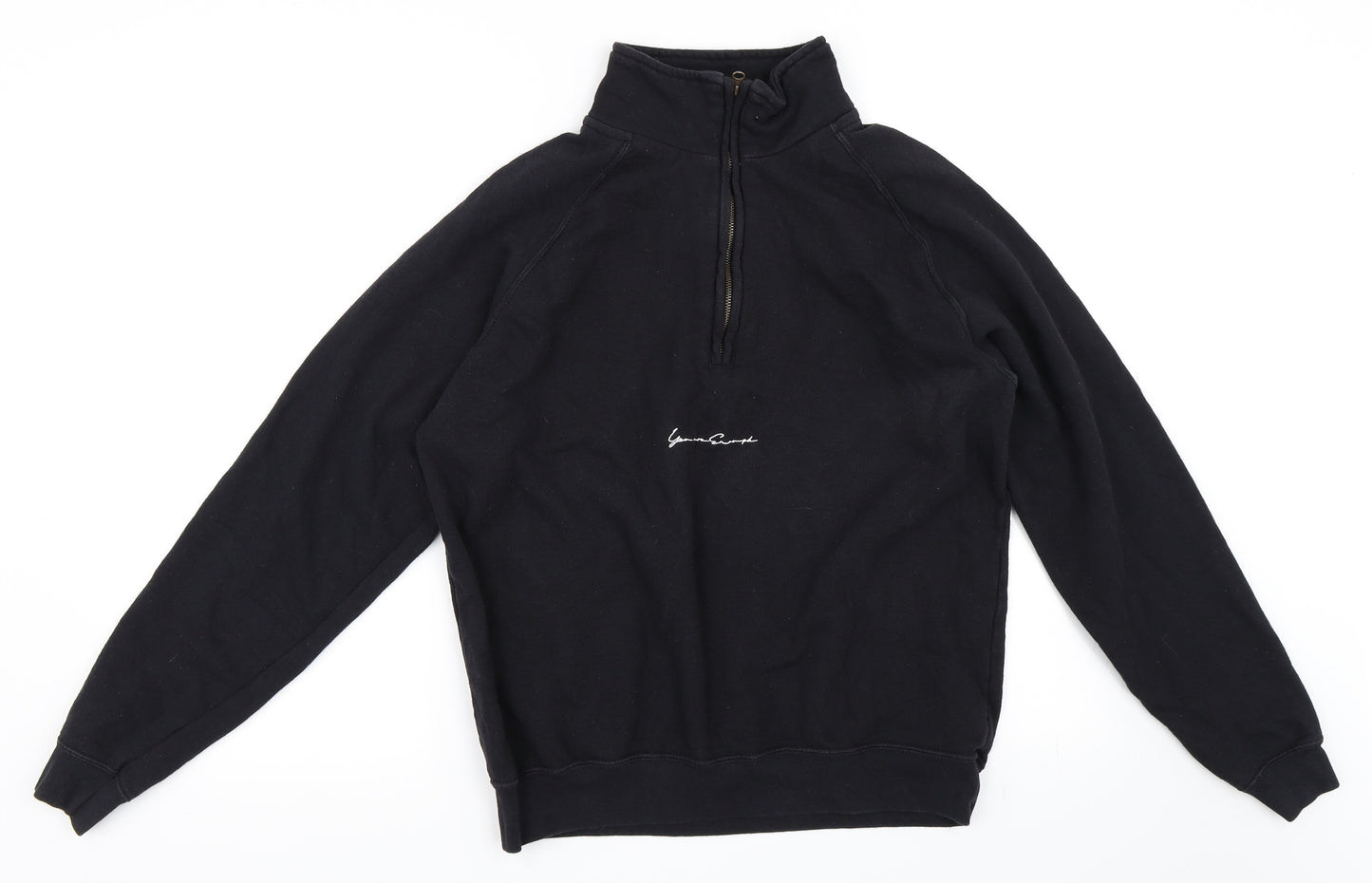 Yae Mens Black   Henley Sweatshirt Size M