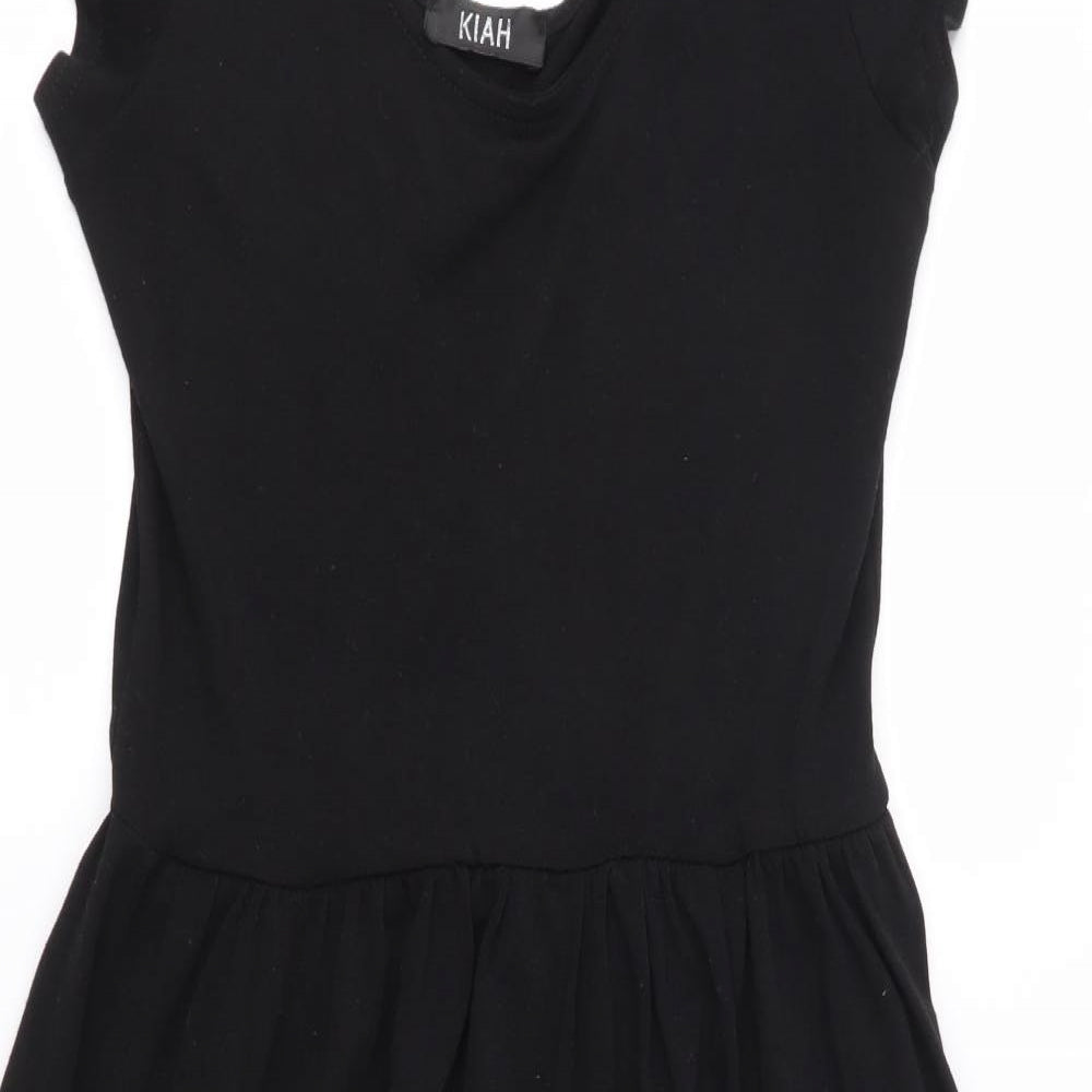 Kiah Womens Black  Jersey Fit & Flare  Size 10
