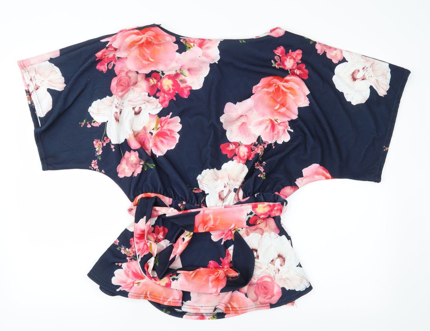 Quiz Womens Black Floral  Basic Blouse Size 16