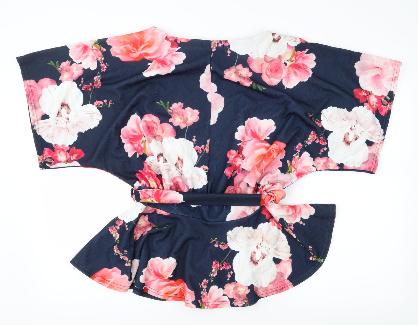 Quiz Womens Black Floral  Basic Blouse Size 16