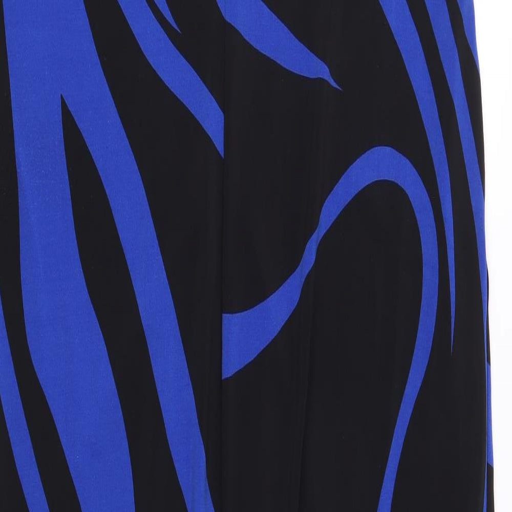 Javid Womens Black Geometric Jersey Maxi  Size 18