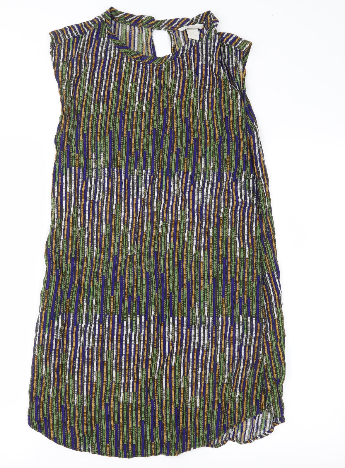 H&M Womens Green Geometric  Shift  Size 4