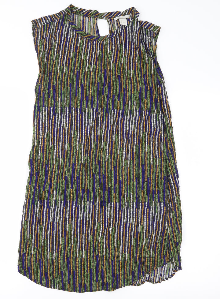 H&M Womens Green Geometric  Shift  Size 4