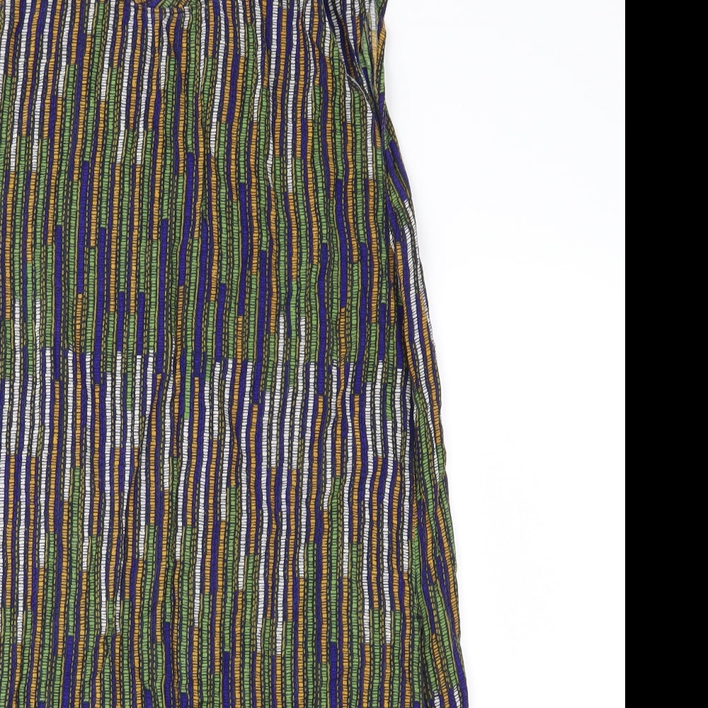 H&M Womens Green Geometric  Shift  Size 4