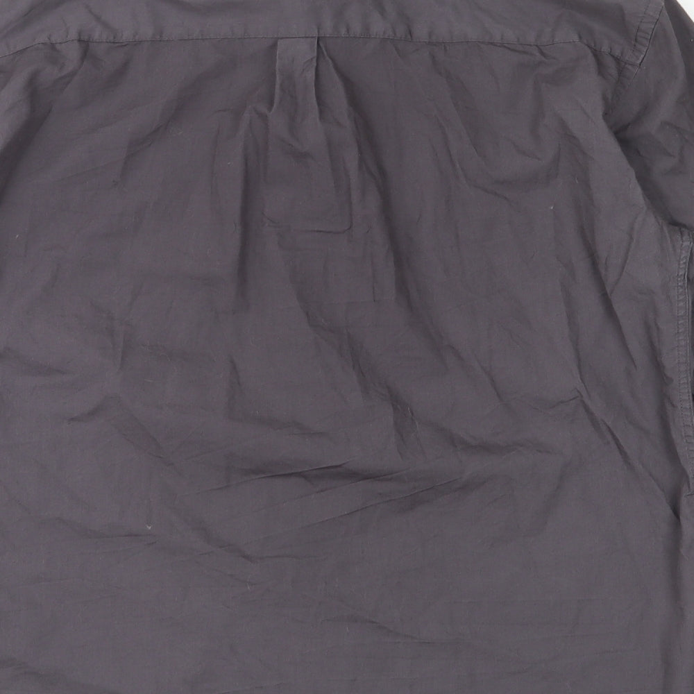 AllSaints Mens Grey    Button-Up Size M