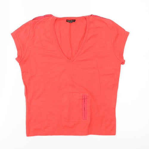 Amaya Arzuaga Womens Red  Jersey Basic T-Shirt Size 10