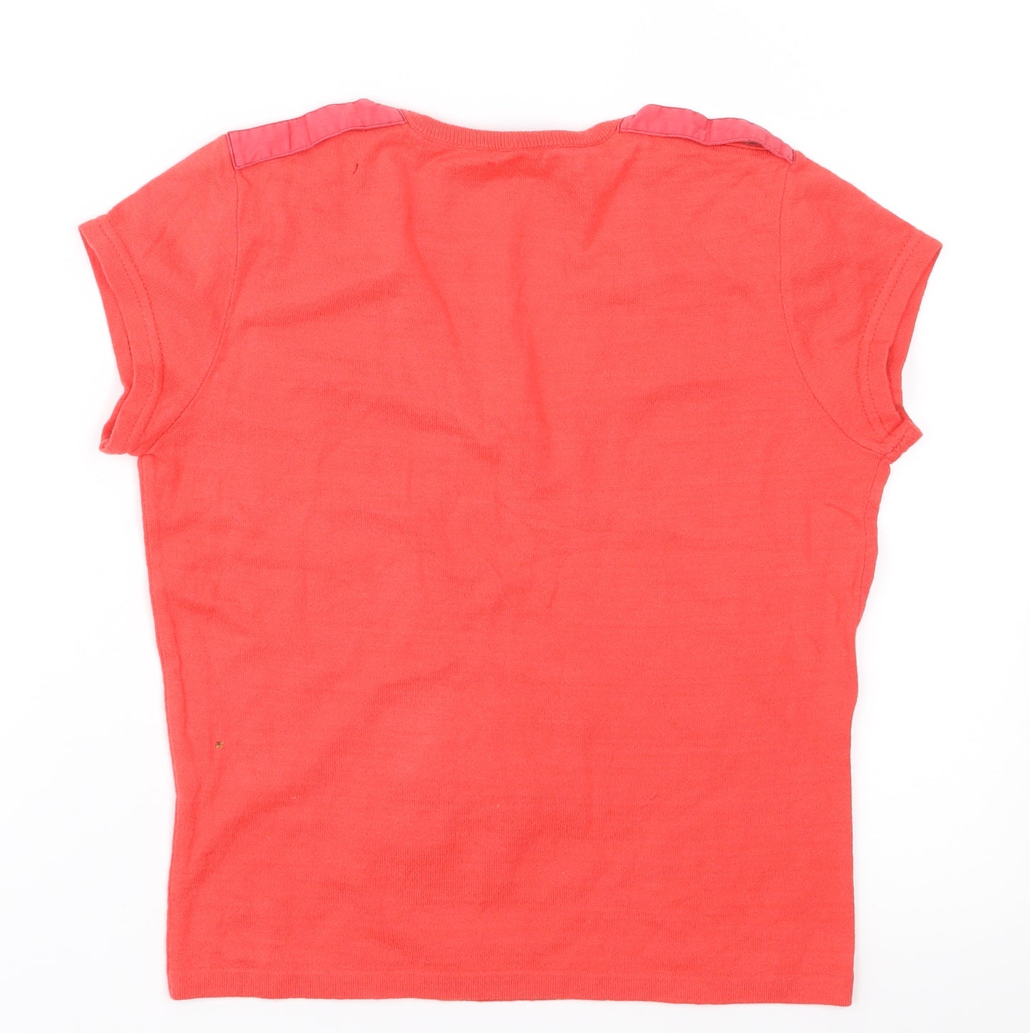 Amaya Arzuaga Womens Red  Jersey Basic T-Shirt Size 10