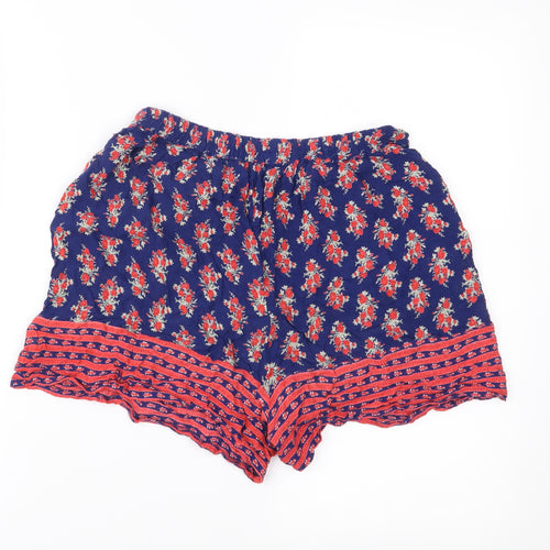 Boohoo Womens Blue Floral   Shorts Size 8