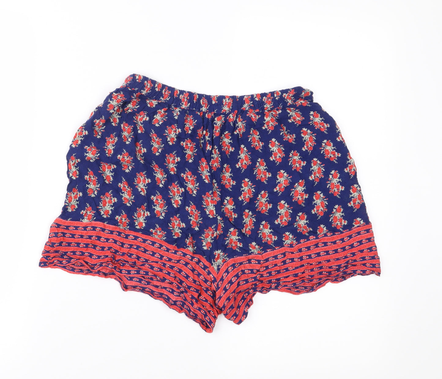 Boohoo Womens Blue Floral   Shorts Size 8