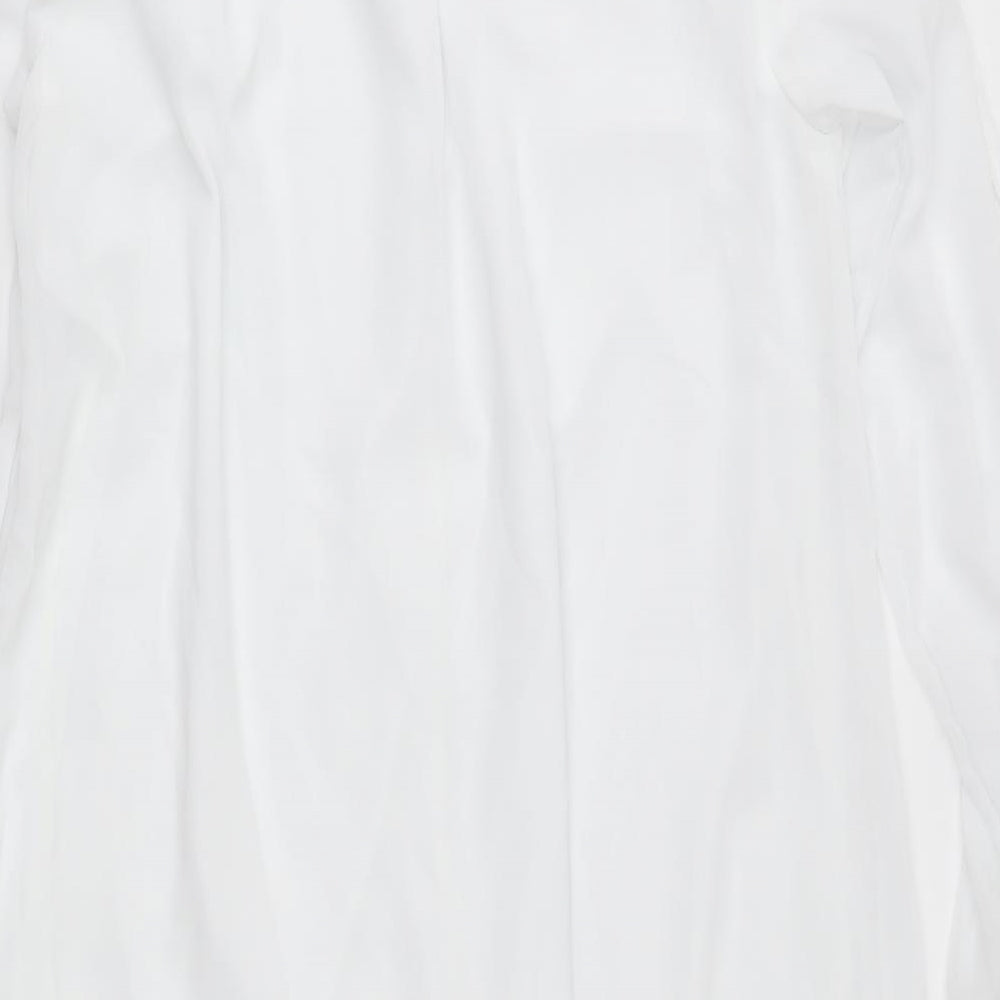 Preworn Womens White  Chiffon Basic Blouse Size XL