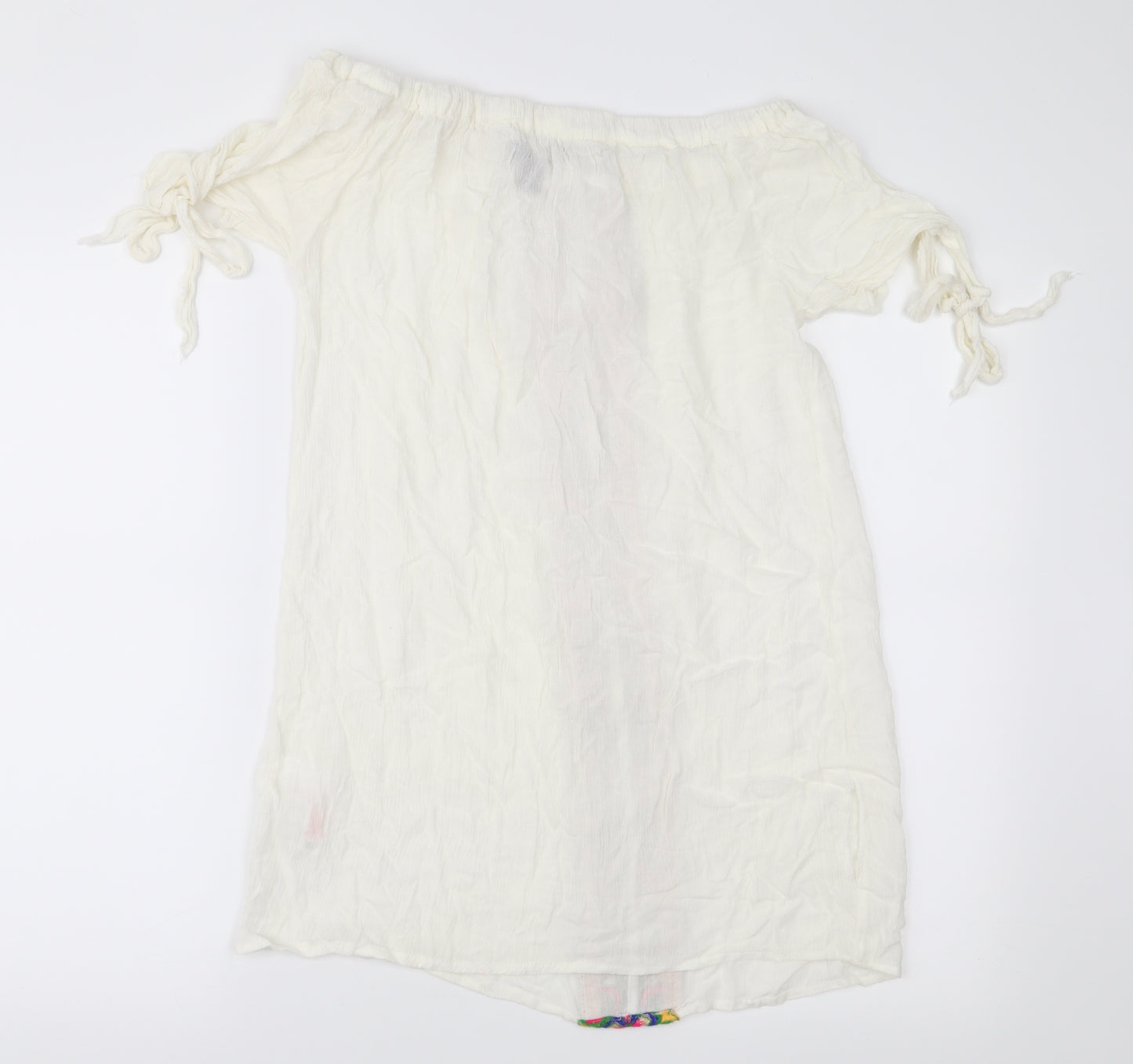 Atmosphere Womens Ivory Geometric  Basic Blouse Size S