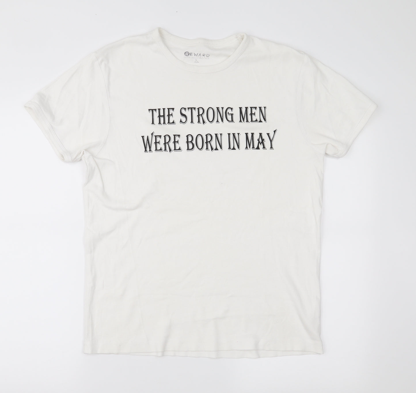 Reward Mens White  Jersey  T-Shirt Size L