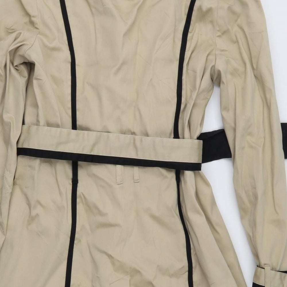 Yen Womens Brown   Trench Coat Coat Size 10