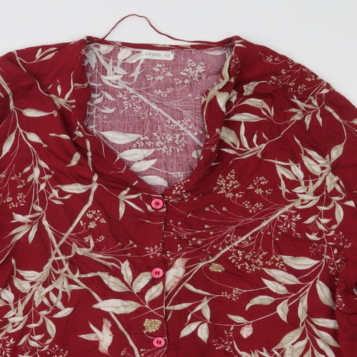 Oysho Womens Red Floral  Basic Blouse Size S