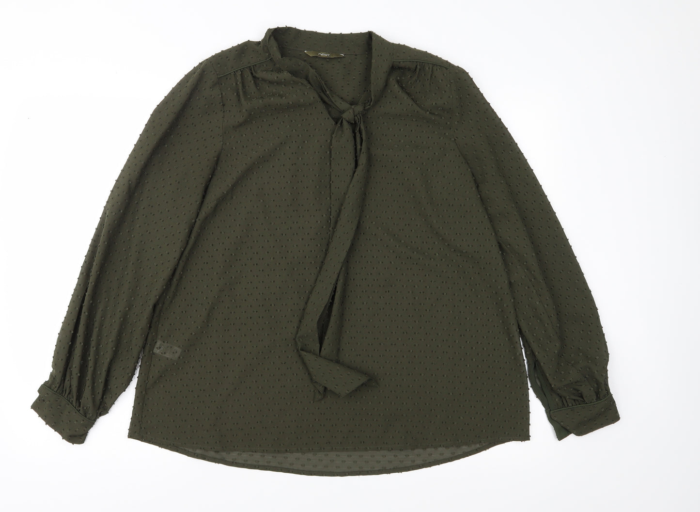 NEXT Womens Green  Chiffon Basic Blouse Size 10