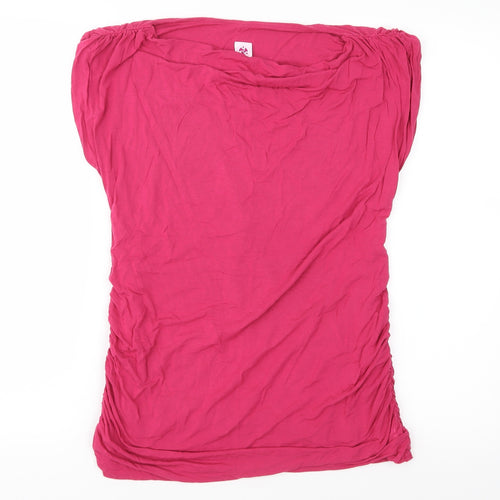 9Fashion Womens Pink  Jersey Basic Blouse Size M