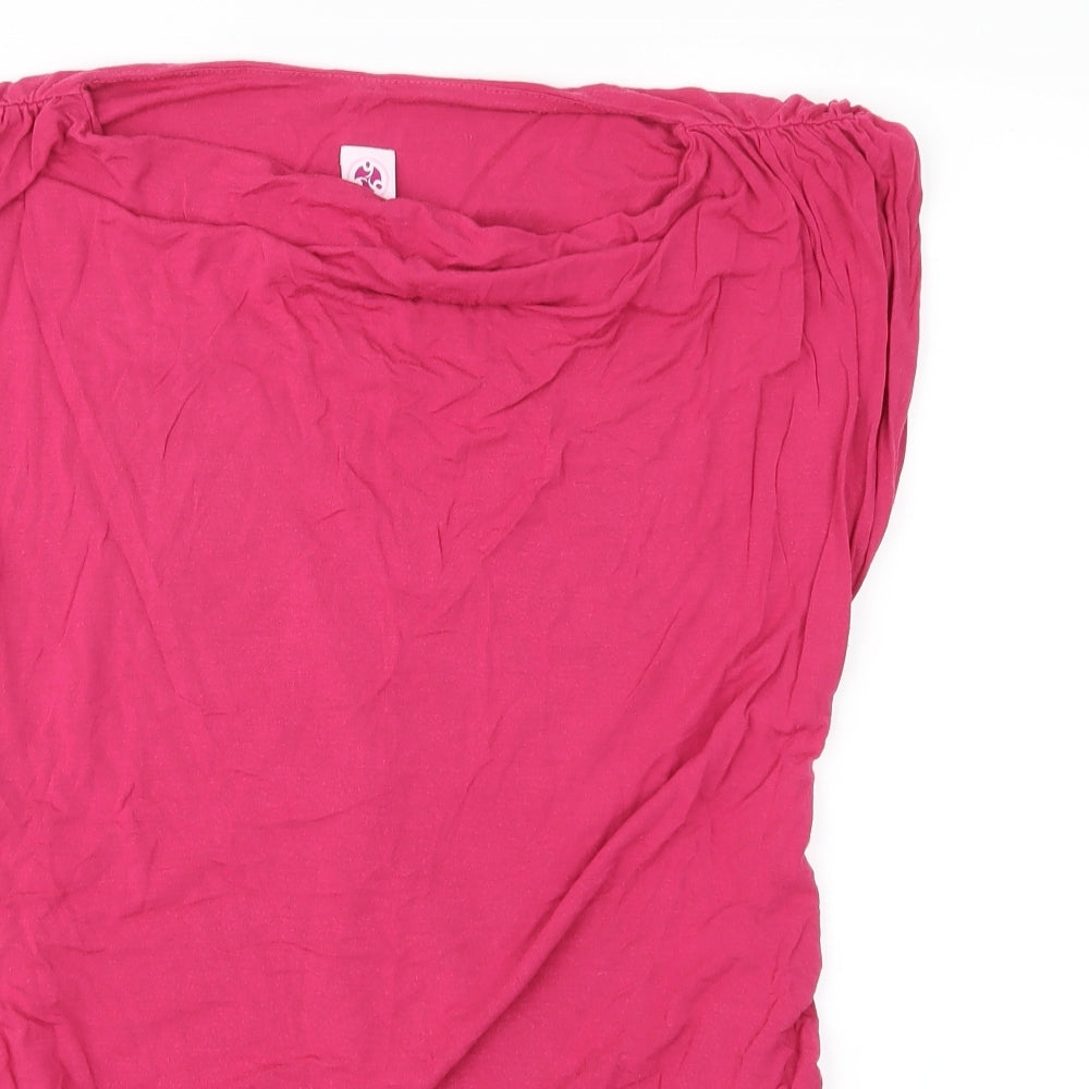 9Fashion Womens Pink  Jersey Basic Blouse Size M