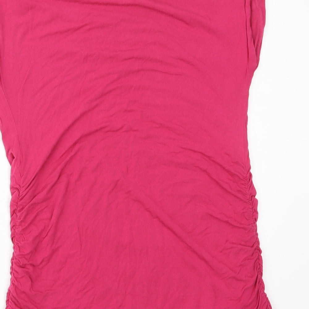 9Fashion Womens Pink  Jersey Basic Blouse Size M