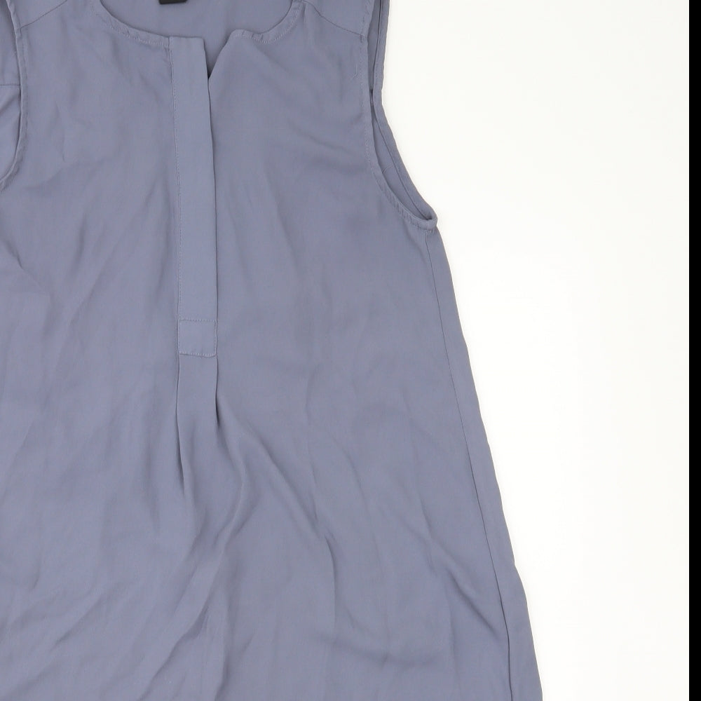 H&M Womens Grey   Basic Blouse Size 6