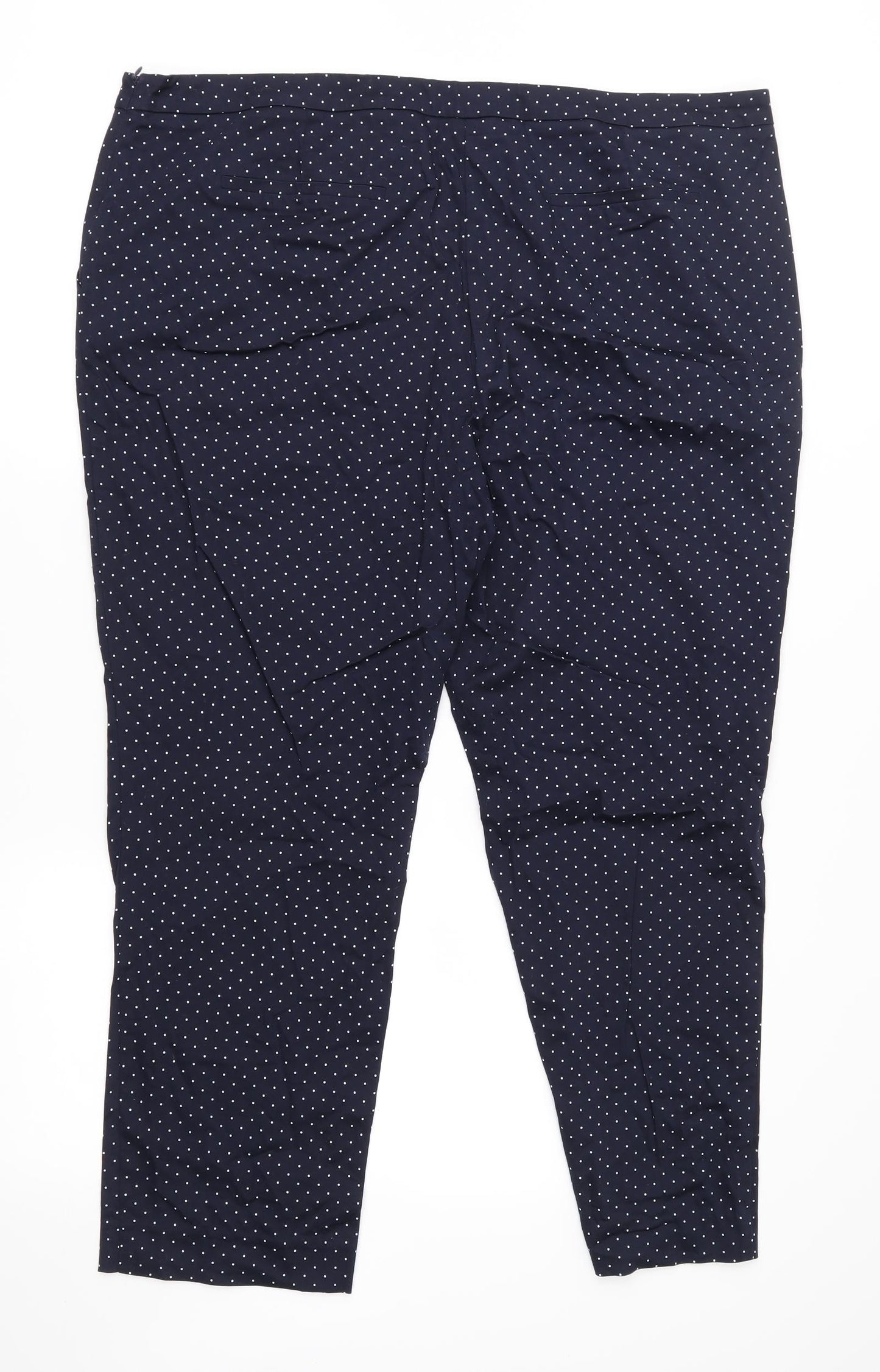 TU Womens Blue Polka Dot  Capri Trousers Size 22 L27 in