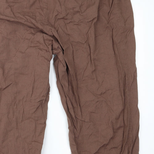 Glamorosa Womens Brown   Cropped Trousers Size 22 L21 in