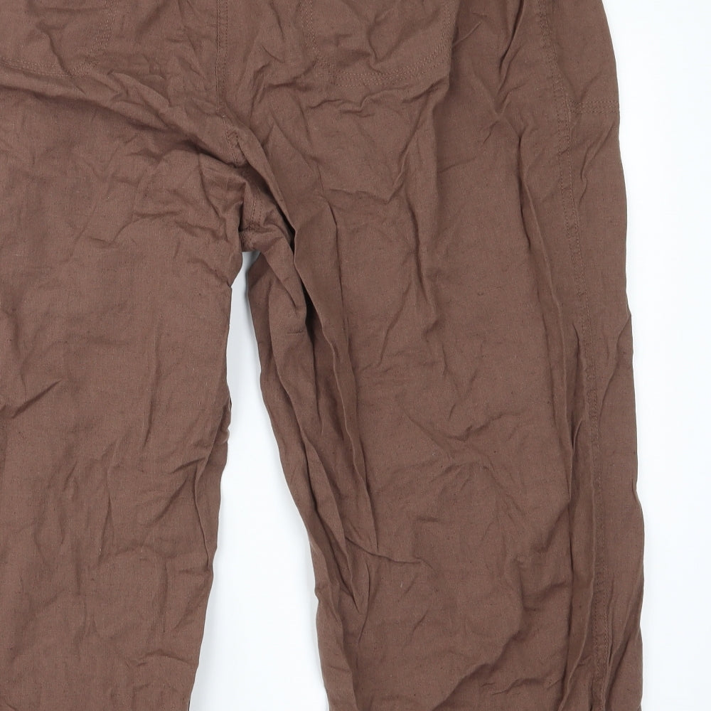 Glamorosa Womens Brown   Cropped Trousers Size 22 L21 in