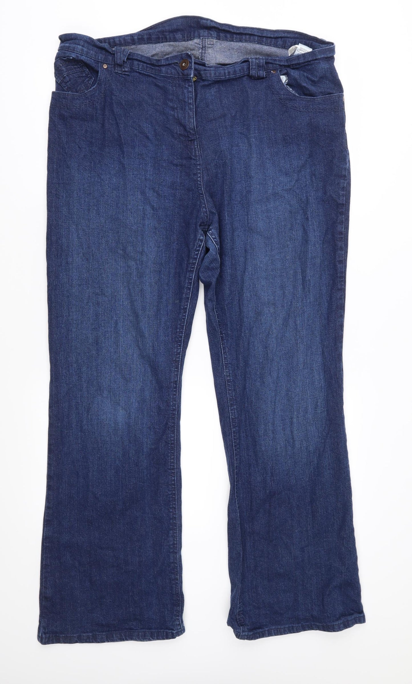 Marks and Spencer Womens Blue  Denim Bootcut Jeans Size 22 L30 in