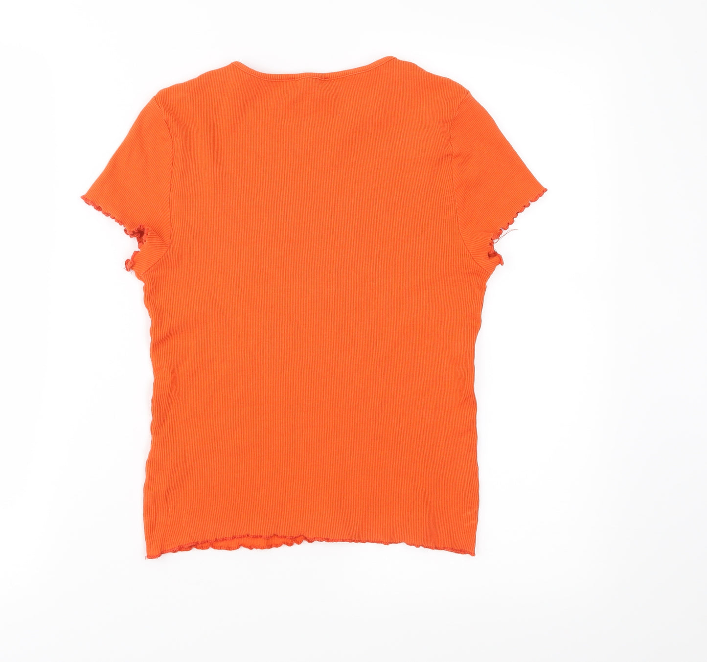 New Look Womens Orange  Jersey Basic T-Shirt Size 12