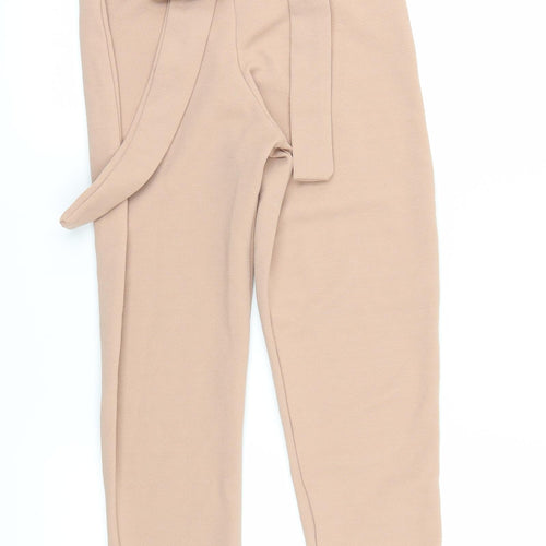 PRETTYLITTLETHING Womens Beige   Trousers  Size 8 L25 in
