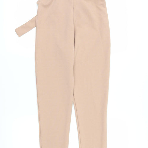 PRETTYLITTLETHING Womens Beige   Trousers  Size 8 L25 in