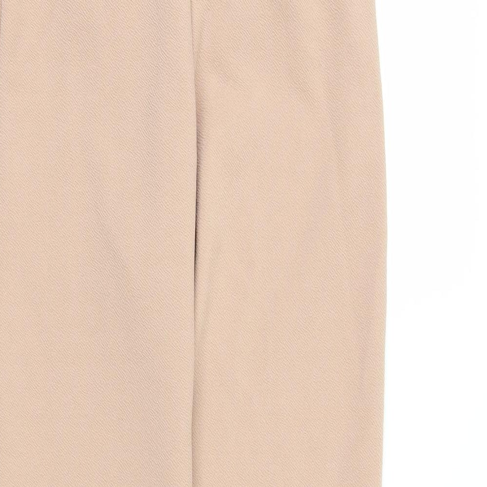 PRETTYLITTLETHING Womens Beige   Trousers  Size 8 L25 in