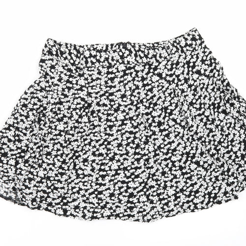 Parisian Womens Black Floral  Mini Skirt Size 10