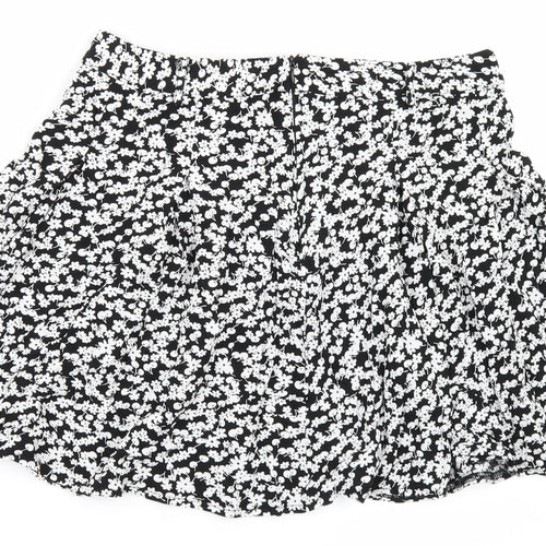 Parisian Womens Black Floral  Mini Skirt Size 10